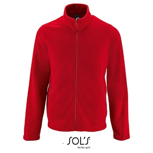 Bluza Męska Polarowa ze Stójką L02093 - Red