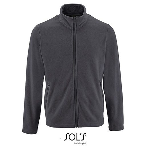 Bluza Meska Polarowa ze Stojka L02093 - Charcoal Grey (Solid)
