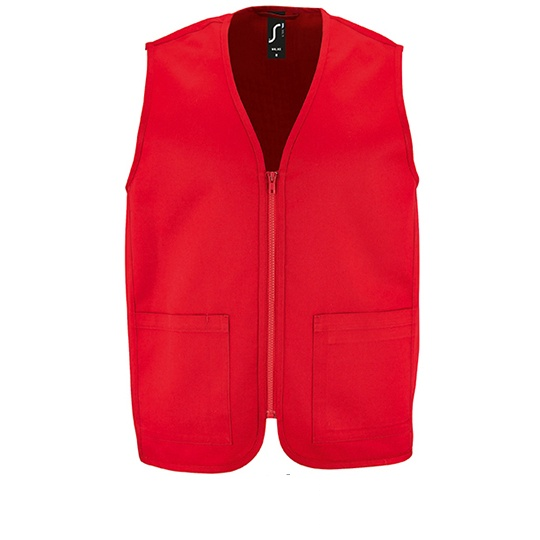 Bezrękawnik Unisex Poliester Bawełna L02110 - Red