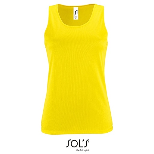 Top Damski Sportowy Oddychajacy L02117 - Neon Yellow