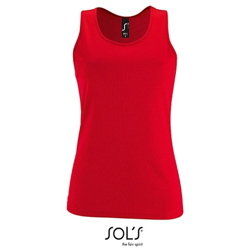 Top Damski Sportowy Oddychający L02117 - Red