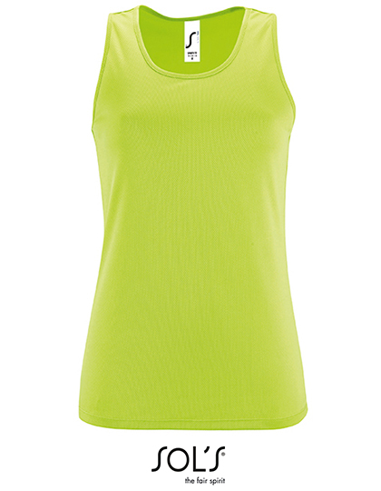 Damski tank top sportowy Sporty  - Apple Green