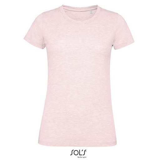 T-shirt Damski Polczesana Bawelna Ring-Spun L02758 - Heather Pink