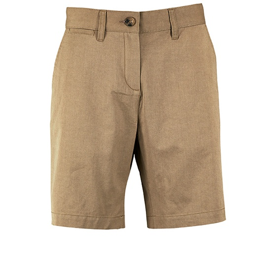 Damskie Bermudy Chino Bawełniane L02762 - Chestnut
