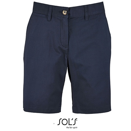 Damskie Bermudy Chino Bawelniane L02762 - French Navy
