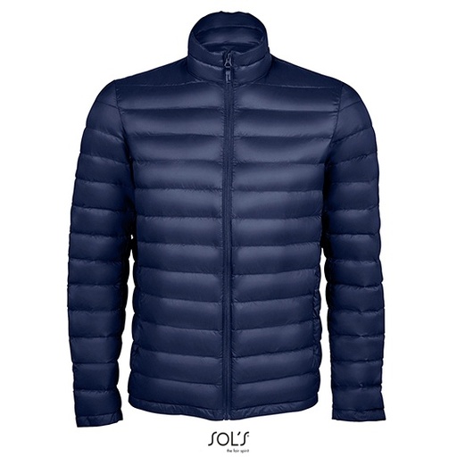 Męska kurtka puchowa slim z kołnierzem L02898 - French Navy