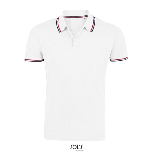 Polo Meskie Krotki Rekaw Bawelna Pika L02949 - White
