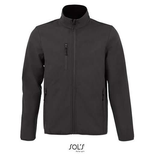 Kurtka Męska Softshellowa Oddychająca L03090 - Charcoal Grey (Solid)