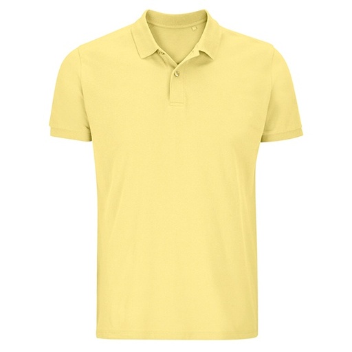 Koszulka Polo Klasyczna Bawełna Organiczna Pique L03566 - Light Yellow