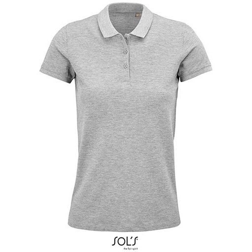 Damska koszulka polo L03575 - Grey Melange