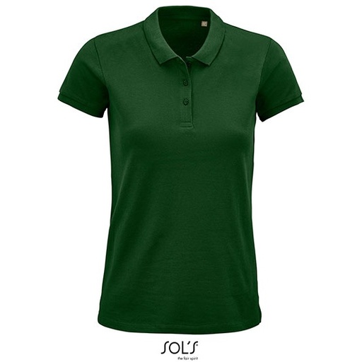 Damska koszulka polo L03575 - Bottle Green
