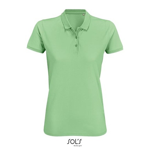 Damska koszulka polo L03575 - Frozen Green