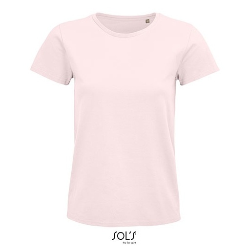 Damski t-shirt bawełniany L03579 - Pale Pink