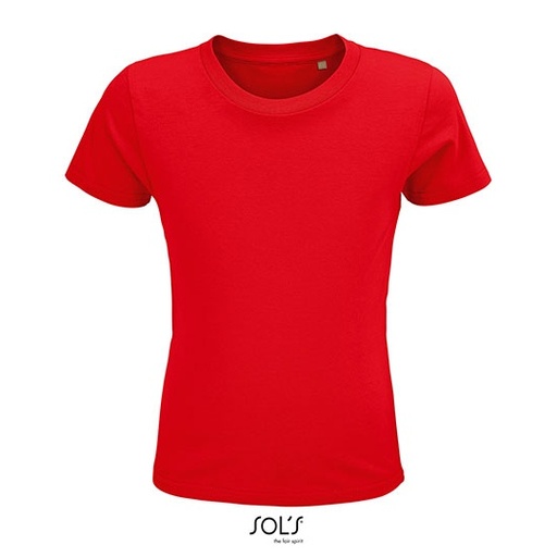 T-shirt Dziecięcy Krótki Rękaw Bawełna Organiczna L03580 - Red