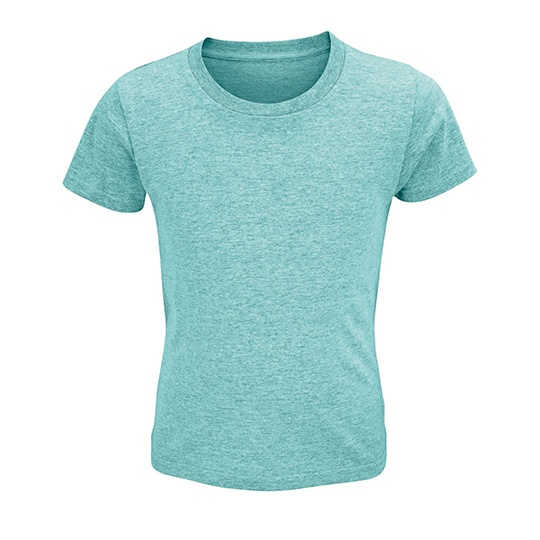 T-shirt Dziecięcy Krótki Rękaw Bawełna Organiczna L03580 - Heather Light Green