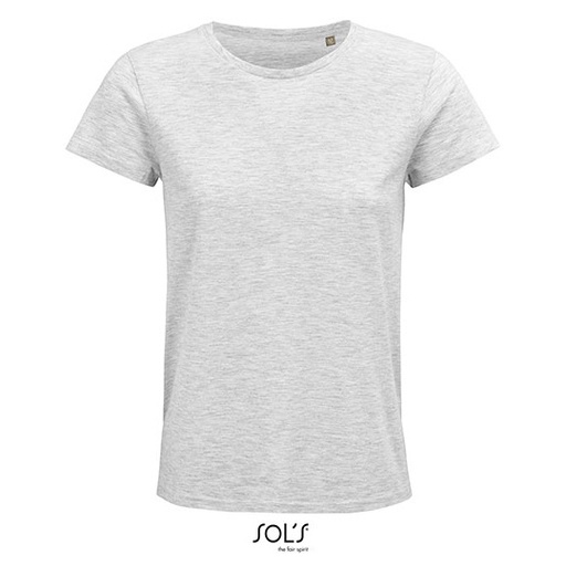 Damski T-shirt z Okrągłym Dekoltem L03581 - Ash (Heather)