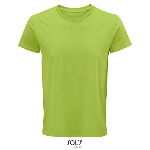 Męski T-shirt z Okrągłym Dekoltem L03582 - Apple Green