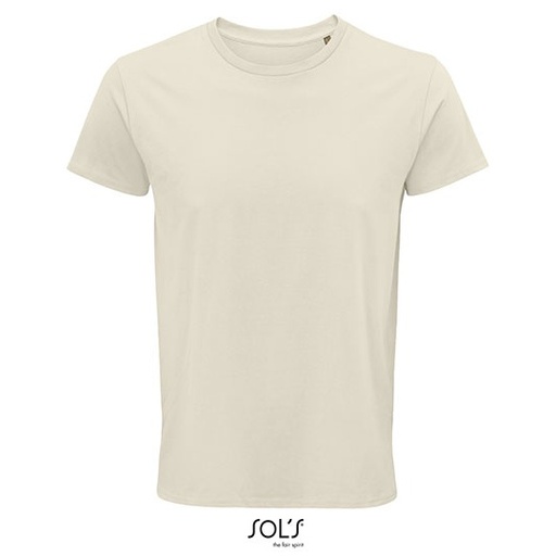 Męski T-shirt z okrągłym dekoltem L03582 - Natural