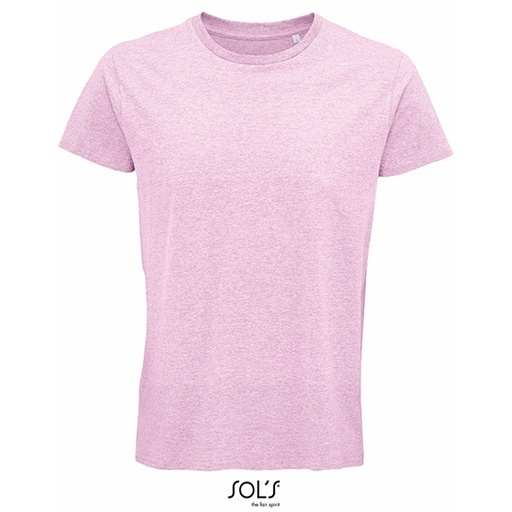 Męski T-shirt z Okrągłym Dekoltem L03582 - Heather Pink