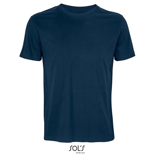T-shirt Oversize Bawełna Poliester Recykling L03805 - Navy