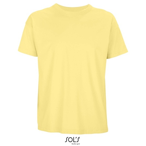 T-shirt męski oversize L03806 - Light Yellow