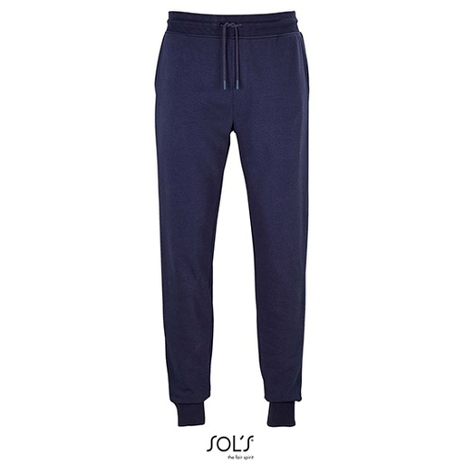 Meskie spodnie dresowe slim L03808 - French Navy