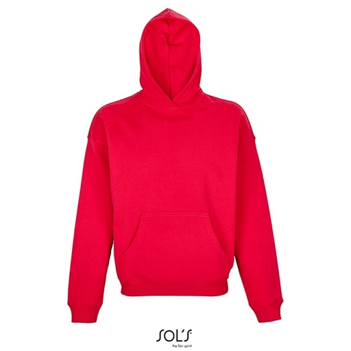 Bluza unisex oversize z kapturem L03813 - Bright Red