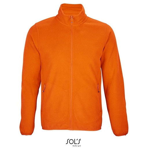 Męska bluza polarowa z zamkiem L03823 - Orange