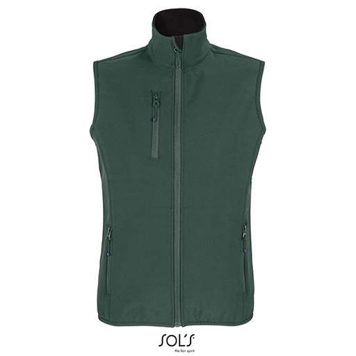 Damski bezrękawnik softshell na zamek L03826 - Forest Green