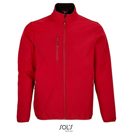Męska kurtka softshell z zamkiem L03827 - Pepper Red