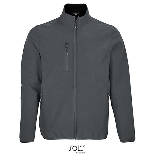 Męska kurtka softshell z zamkiem L03827 - Charcoal Grey (Solid)