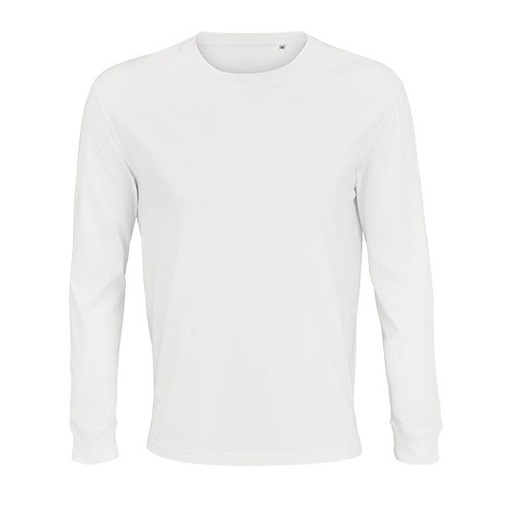 Koszulka Oversize z Dlugim Rekawem Bawelna Organiczna L03982 - White