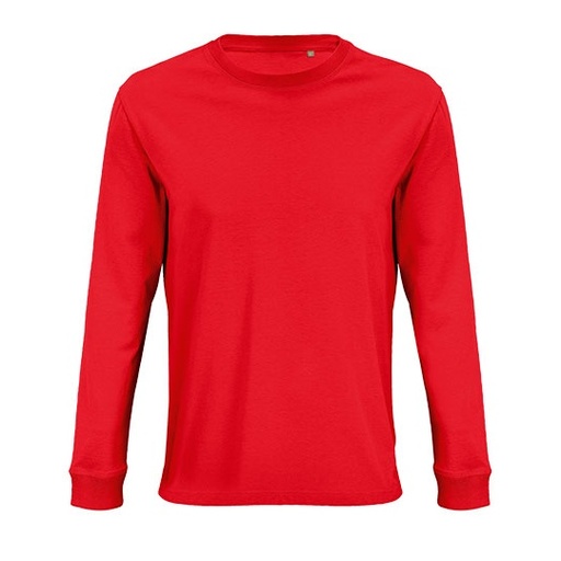 Koszulka Oversize z Dlugim Rekawem Bawelna Organiczna L03982 - Bright Red