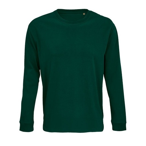 Koszulka Oversize z Dlugim Rekawem Bawelna Organiczna L03982 - Green Empire