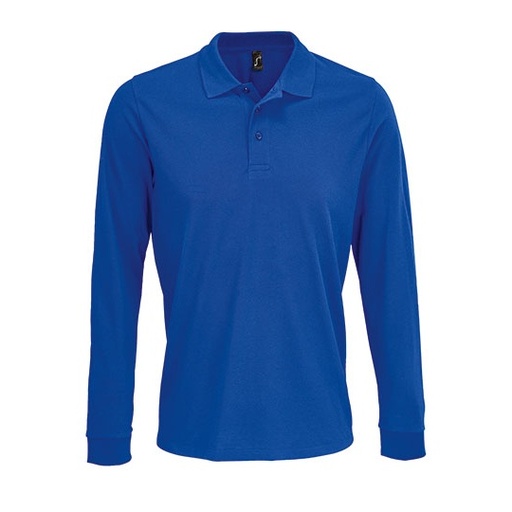 Uniseksowe polo z długim rękawem L03983 - Royal Blue