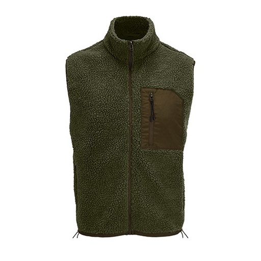 Kamizelka Unisex Sherpa Polar Recykling L04041 - Army & Dark Army