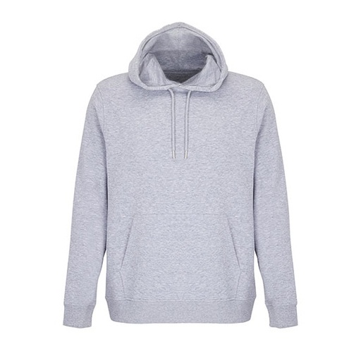 Bluza męska z kapturem i kieszenią kangurką L04232 - Grey Melange