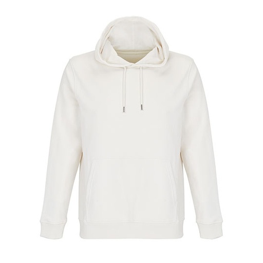 Bluza Z Kapturem Kieszenia Kangurka Bawełna Organiczna L04232 - Off White