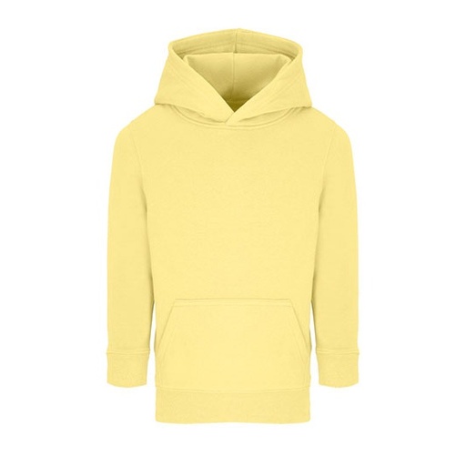 Bluza Dziecięca Kangurka Bawełniana Poliester Recykling L04238K - Light Yellow
