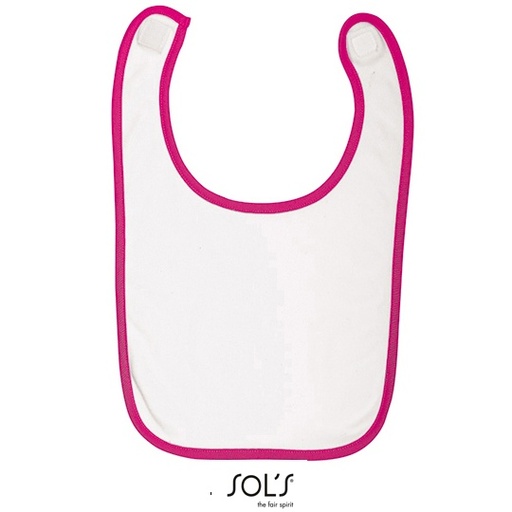 Śliniak dwuwarstwowy L116 - White & Fuchsia