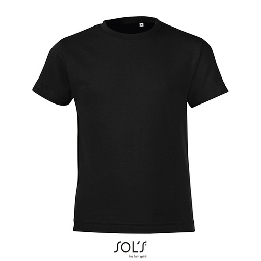 T-shirt dziecięcy okrągły dekolt L149K - Deep Black