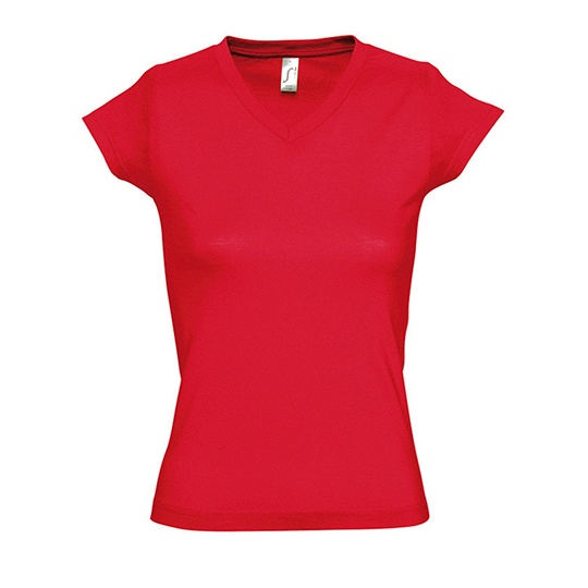 T-shirt Damski Slim Bawełniany L156 - Red