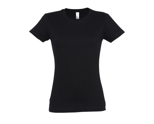Damski t-shirt slim L191 - Deep Black