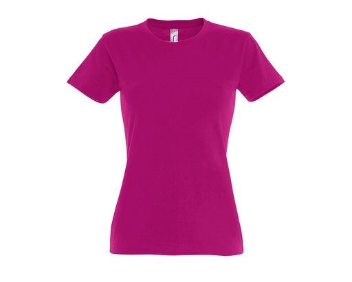 Damski t-shirt slim L191 - Fuchsia
