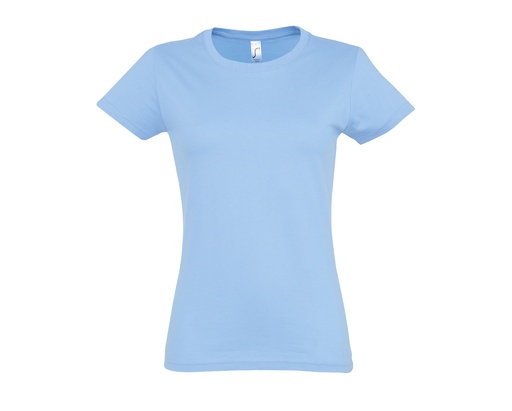 Damski t-shirt slim L191 - Sky Blue