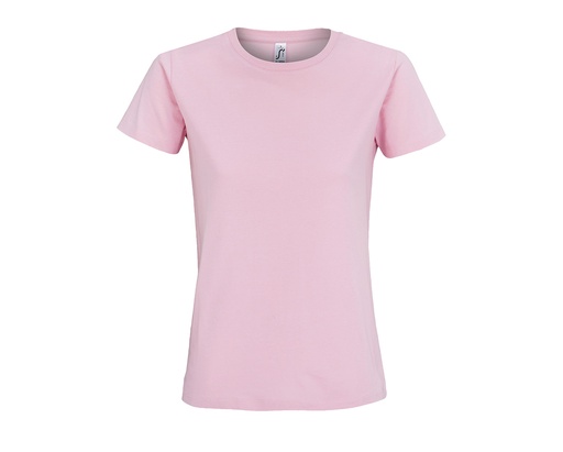 T-shirt Damski Slim Bawelniany L191 - Candy Pink