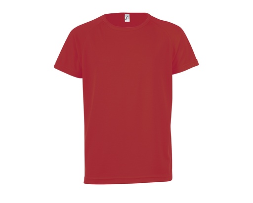 Koszulka Dziecięca Raglanowa Oddychająca Poliester L198K - Red