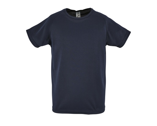 Koszulka Dziecięca Raglanowa Oddychająca Poliester L198K - French Navy