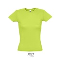 Dopasowany T-shirt Damski z Krótkim Rękawem - Apple Green
