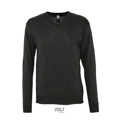 Męski sweter V-neck L410 - Black